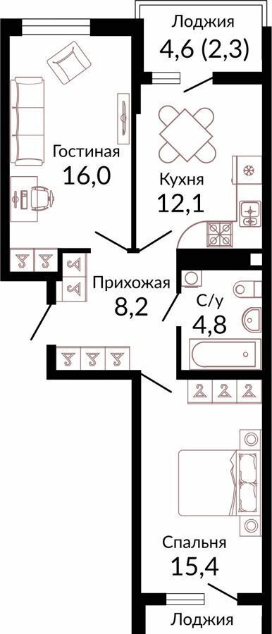 квартира г Краснодар р-н Прикубанский ул Конгрессная 1/2 фото 1