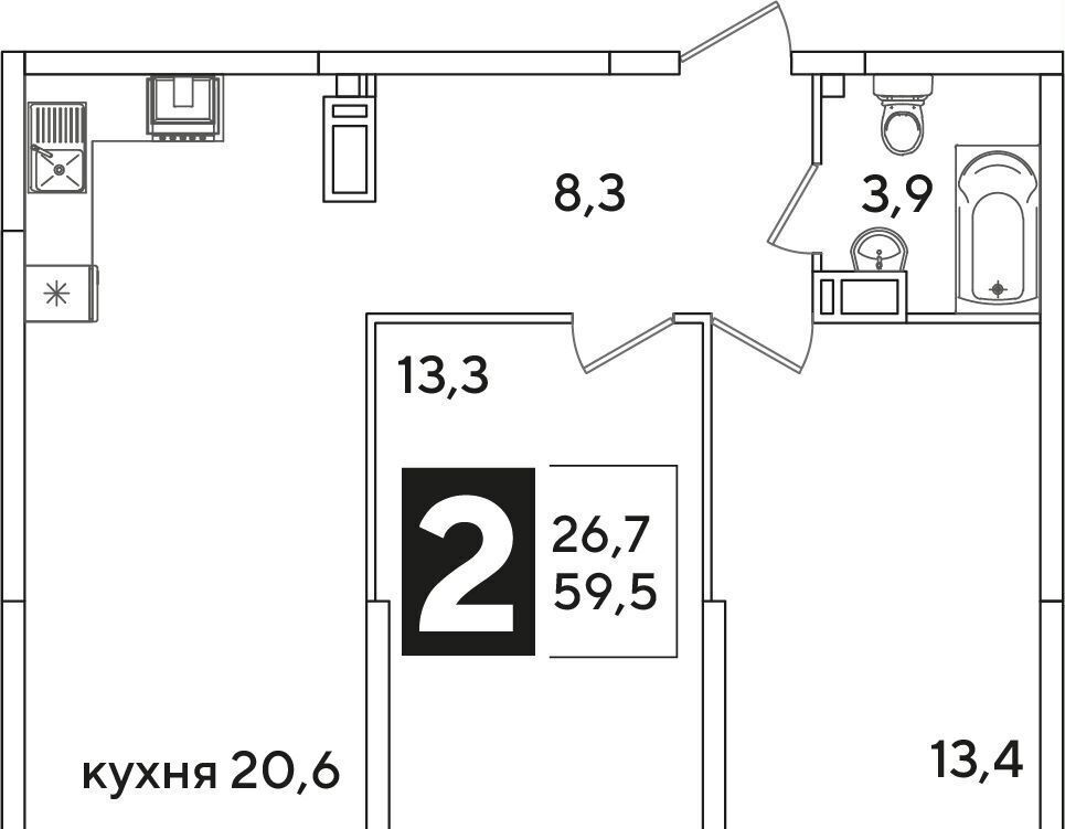 квартира г Краснодар п Колосистый р-н Прикубанский ул Западный Обход 1 микрорайон «Самолёт» Прикубанский район фото 2