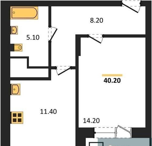 р-н Центральный дом 13/3 ЖК «‎Яблоневые Сады» д. 140Б фото