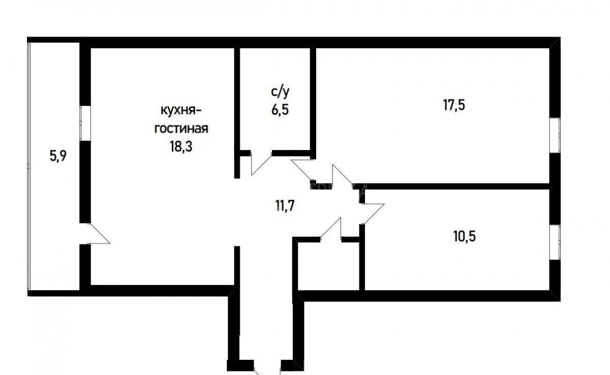 квартира г Тюмень р-н Центральный мкр Нефтяников ул Пирогова 11 ЖК «Нефтяник» фото 36