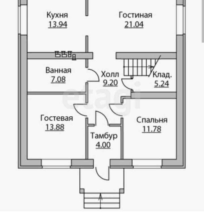 дом р-н Жиздринский с Полюдово ул Дачная 10 фото 5