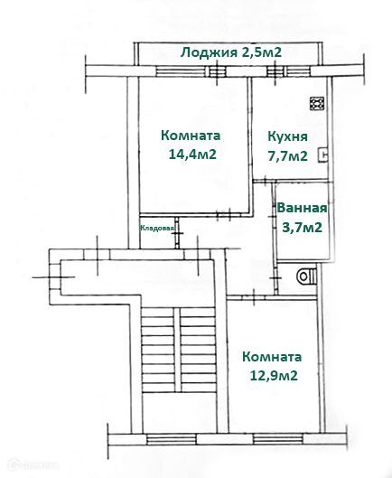 квартира р-н Лужский п Красный Маяк 7 фото 2