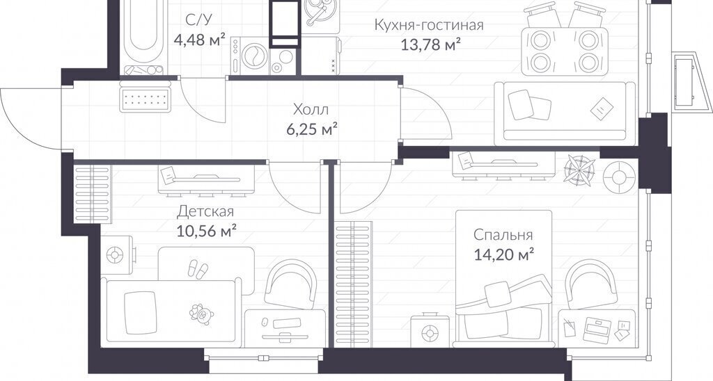 квартира р-н Всеволожский г Сертолово Парнас, жилой комплекс Верен Норт фото 1