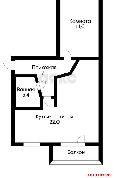 квартира г Краснодар р-н Центральный ул Ставропольская 45/3 фото 13