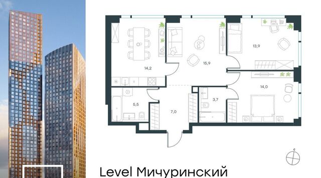 ЖК Левел Мичуринский к 5 фото