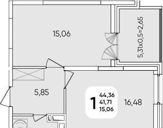 квартира г Краснодар р-н Прикубанский мкр Любимово 18 корп. 1 фото 12