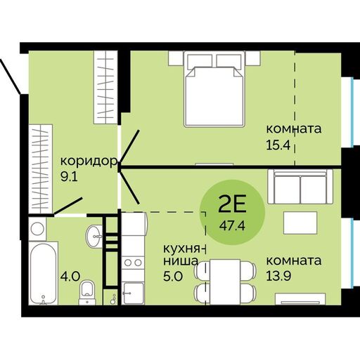 р-н Свердловский дом 5 корп. 4, блок-секция 4. 1-4.2 фото