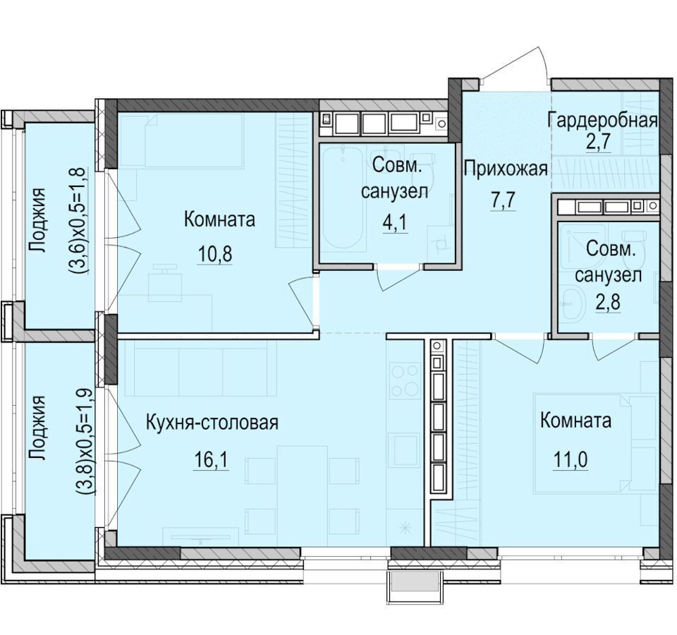 квартира г Казань р-н Приволжский ул Южно-Промышленная 1 ЖК «Парк Маяк» фото 1