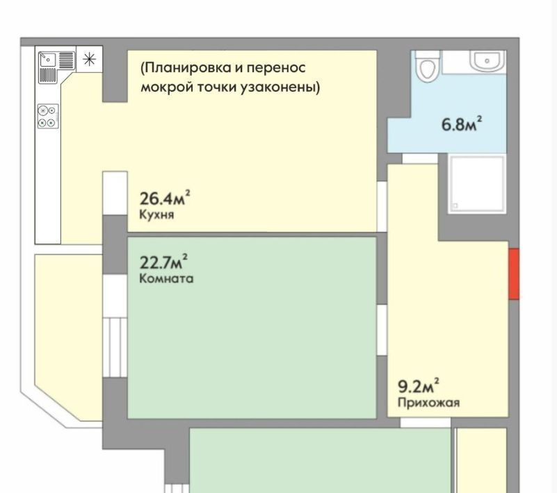 квартира г Краснодар р-н Центральный ул им. Димитрова 3/1 фото 9