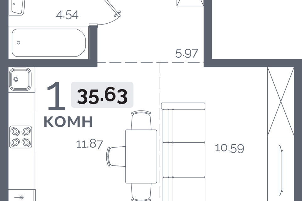 квартира г Иркутск жк Пулковский, городской округ Иркутск фото 1