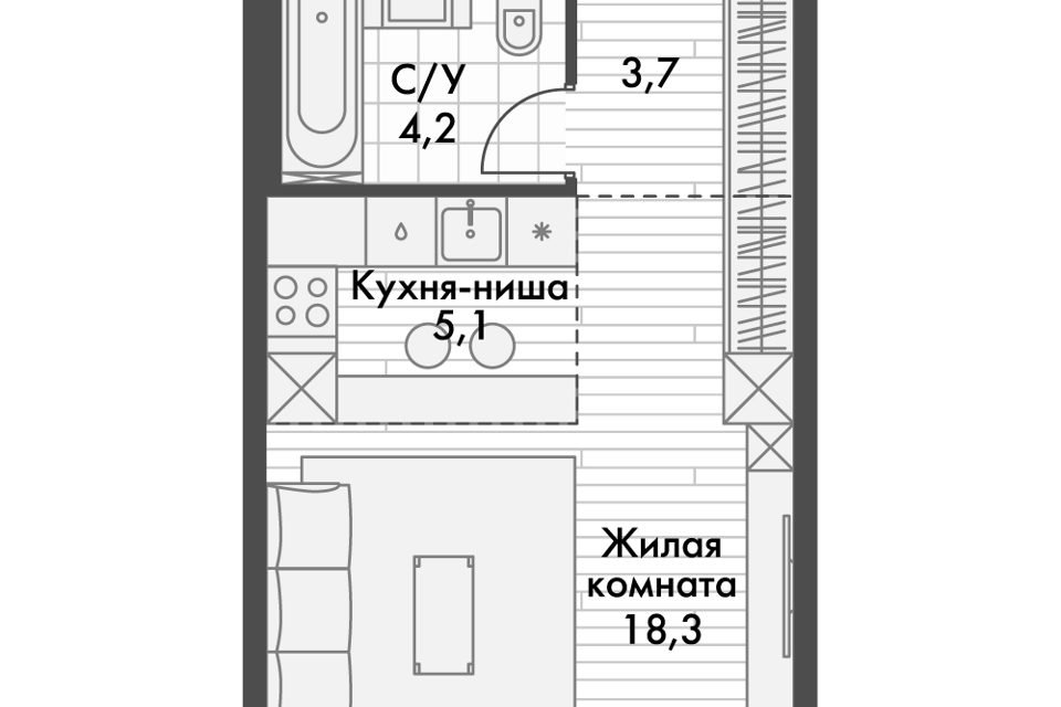 квартира г Владивосток р-н Ленинский Владивостокский городской округ, жилой комплекс Философия фото 1