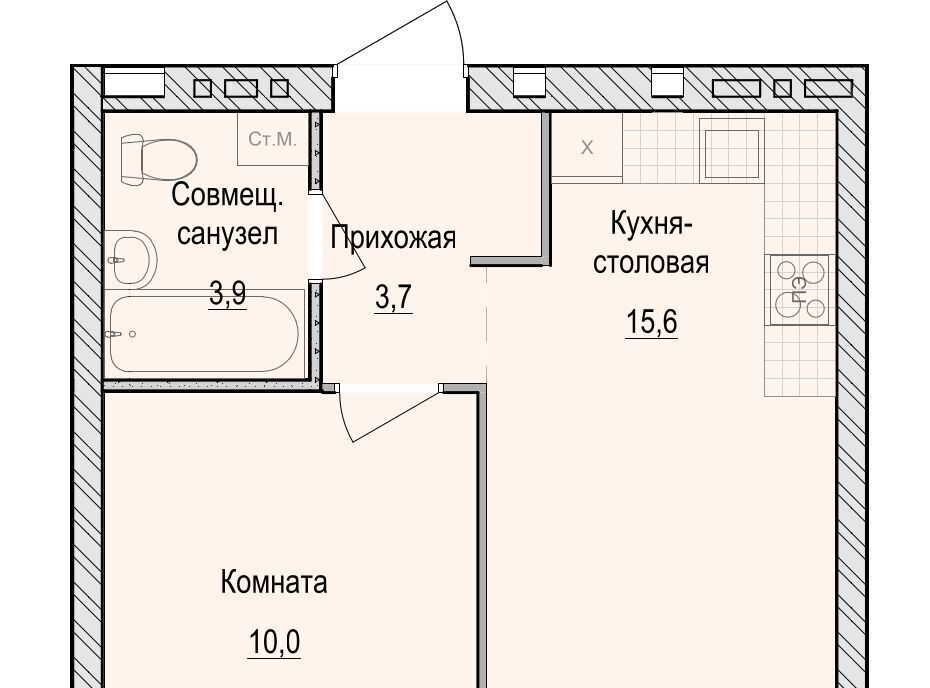 квартира Санвилл жилой комплекс, Завьяловский район, с. Первомайский фото 1