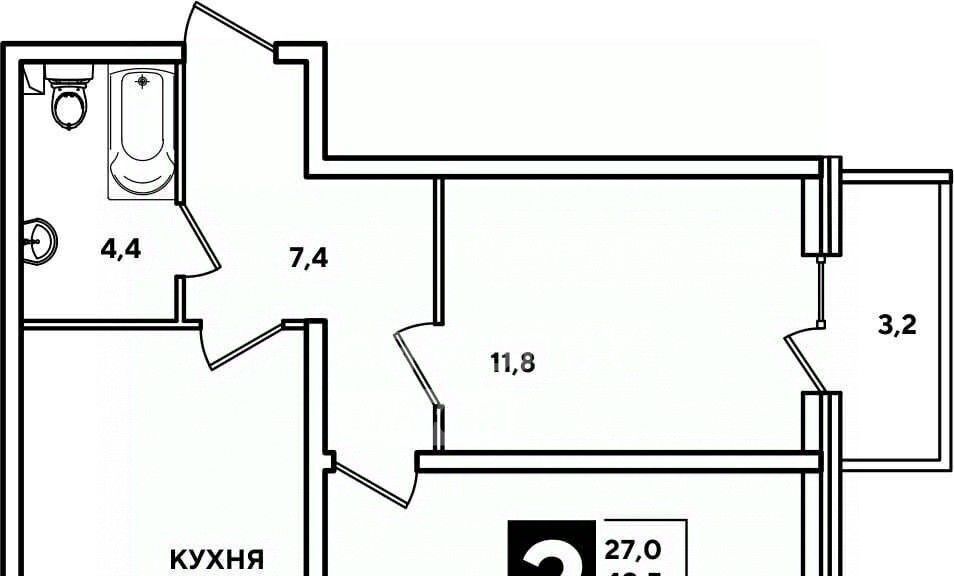 квартира г Новороссийск р-н Южный пр-кт Дзержинского 247 ЖК «Арена» фото 2