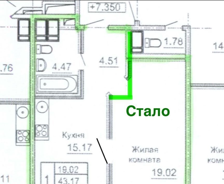 квартира г Санкт-Петербург метро Горьковская ул Мира 36 округ Посадский, Петроградка фото 12