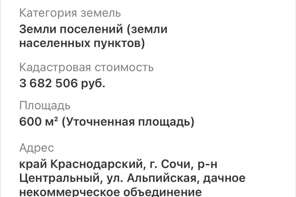 земля г Сочи с Русская Мамайка р-н Центральный внутригородской городской округ Сочи, Завокзальный фото 3