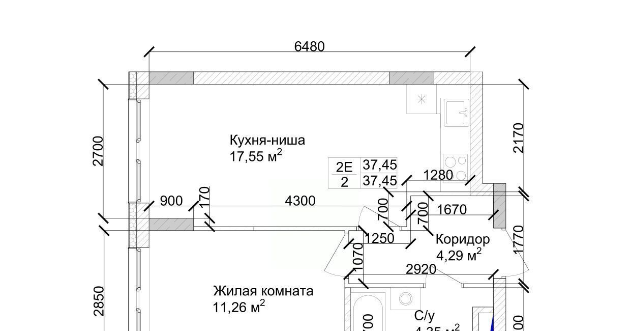 квартира г Кемерово р-н Заводский 15-й микрорайон Южный фото 5