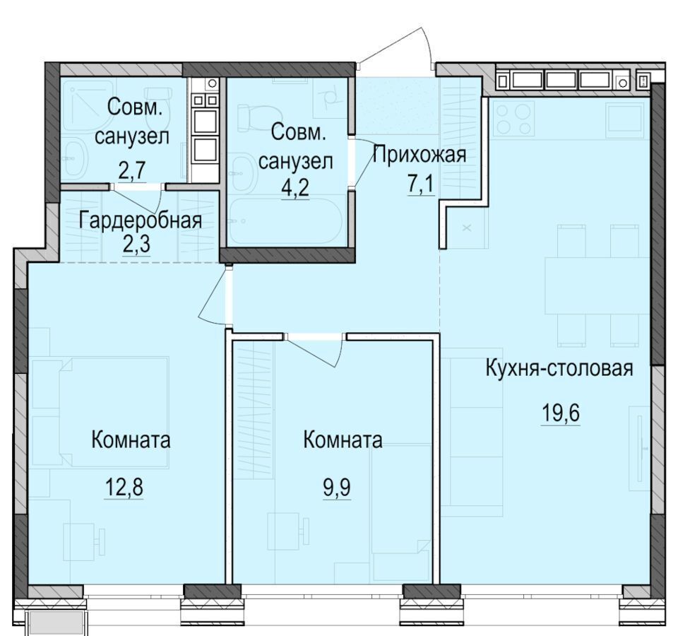 квартира г Казань р-н Приволжский ул Южно-Промышленная 1 ЖК «Парк Маяк» фото 1