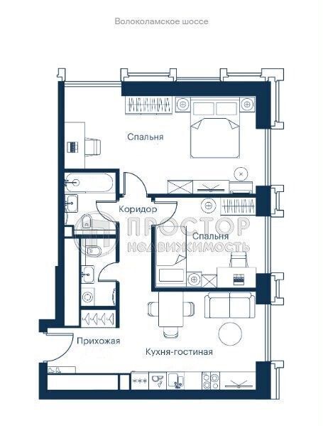 квартира г Москва метро Волоколамская ш Волоколамское 95/2 ЖК City Bay муниципальный округ Покровское-Стрешнево фото 30