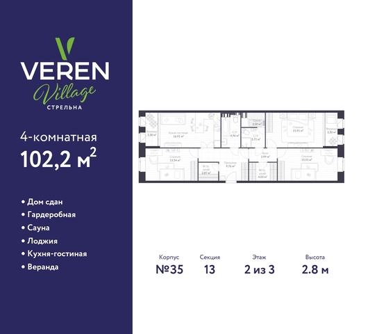 п Стрельна ЖК «VEREN VILLAGE стрельна» р-н Петродворцовый ш Красносельское З 5, Проспект Ветеранов, Ленинский Проспект, Автово фото