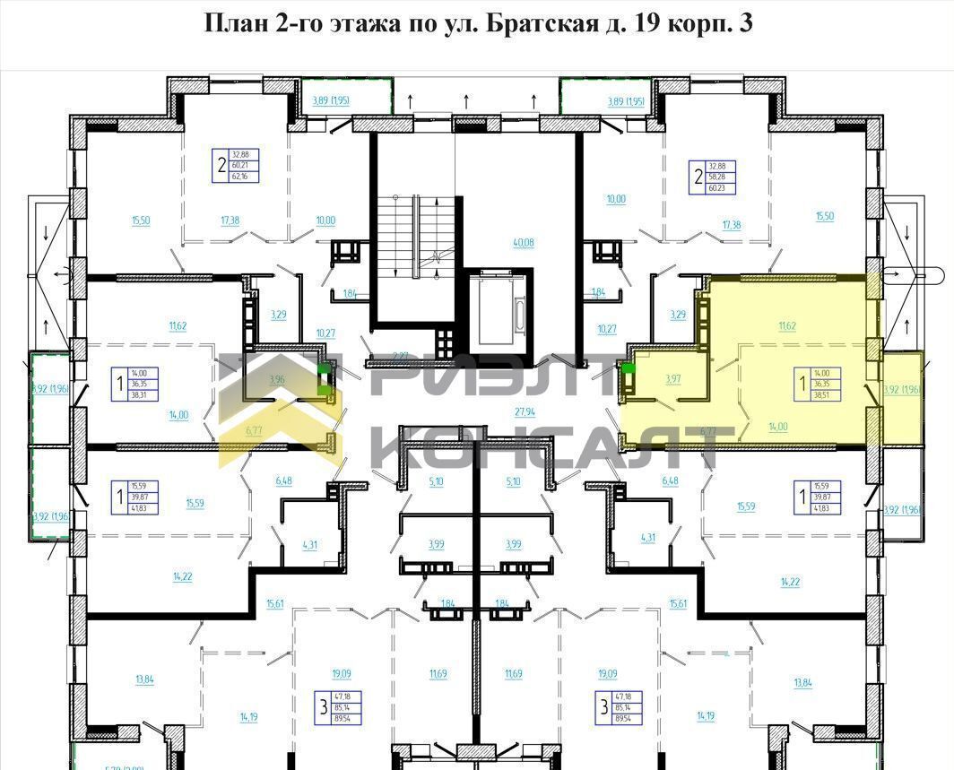 квартира г Омск р-н Октябрьский ул Братская 19/3 жилой дом по ул. Братская Октябрьский АО фото 4