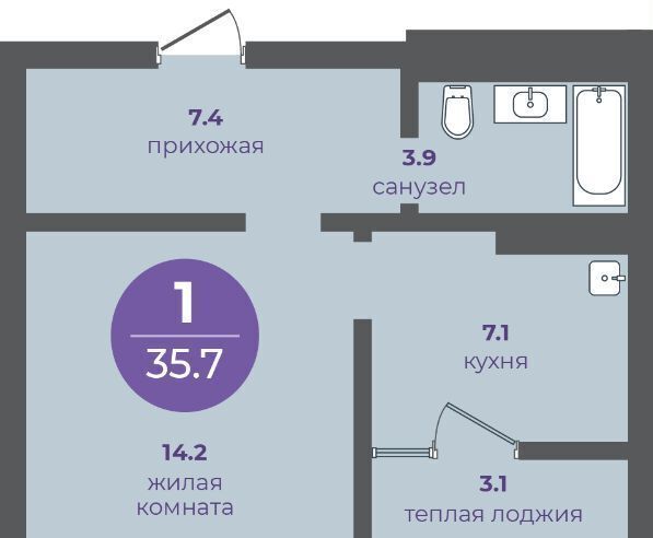 квартира г Красноярск р-н Кировский ул Кутузова 1 Прогресс-кварталы «Перемены» фото 1