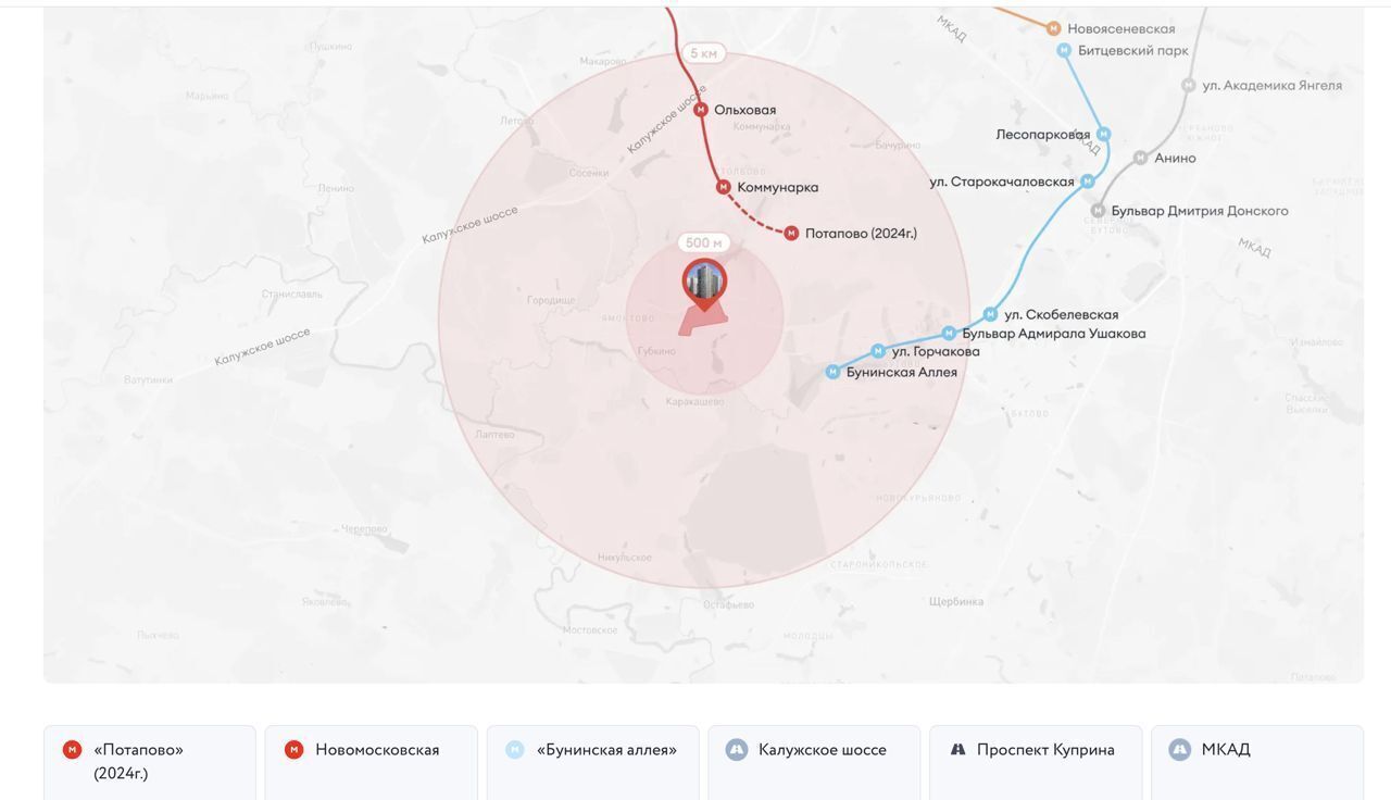 квартира г Москва п Сосенское д Столбово ЖК Бунинские Кварталы метро Коммунарка д. 3 фото 24