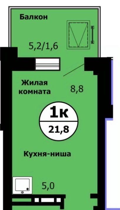 квартира г Красноярск р-н Свердловский ул Лесников 51 фото 1