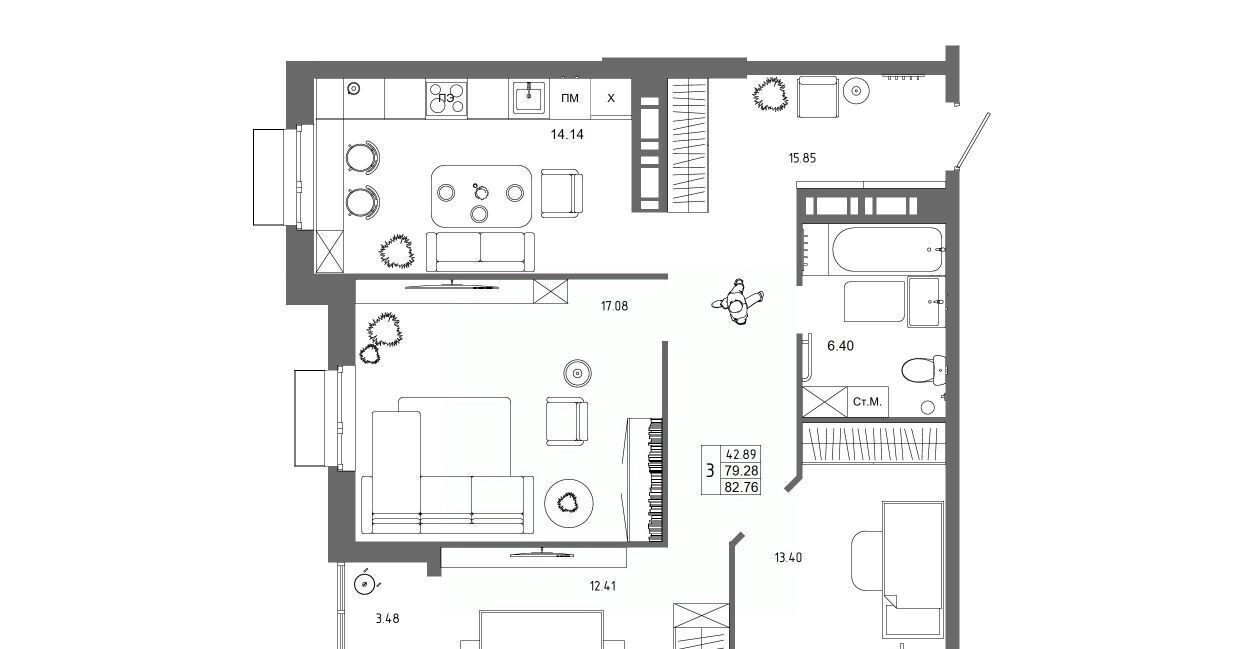 квартира г Волгоград р-н Дзержинский 127-й кв-л фото 3