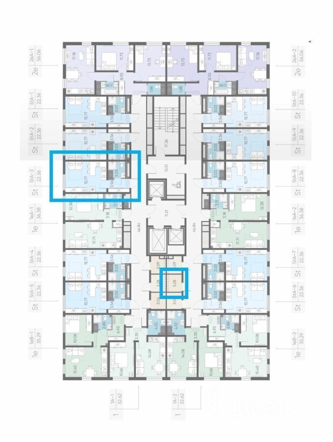 квартира г Санкт-Петербург метро Автово ул Маршала Казакова 1 корп. 2, д. 21 фото 2