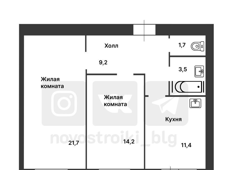 квартира г Благовещенск ш Игнатьевское 10/4 фото 1