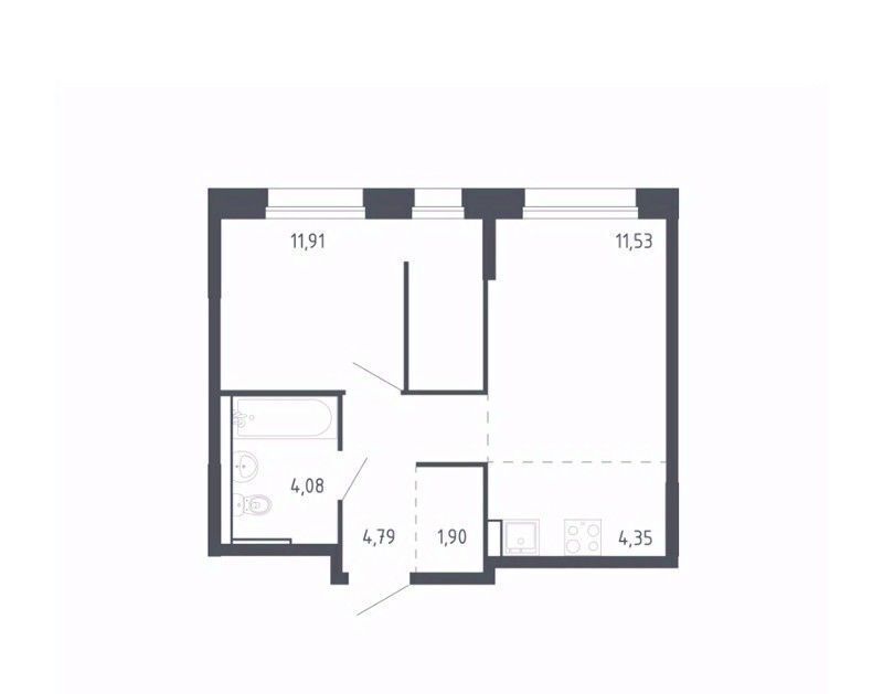 квартира г Тюмень р-н Ленинский ЖК «Чаркова 72» 1/3 фото 1