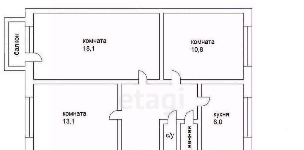 квартира г Старый Оскол микрорайон Приборостроитель 18 фото 12