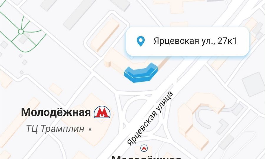 торговое помещение г Москва метро Молодежная ул Ярцевская 27к/1 фото 9