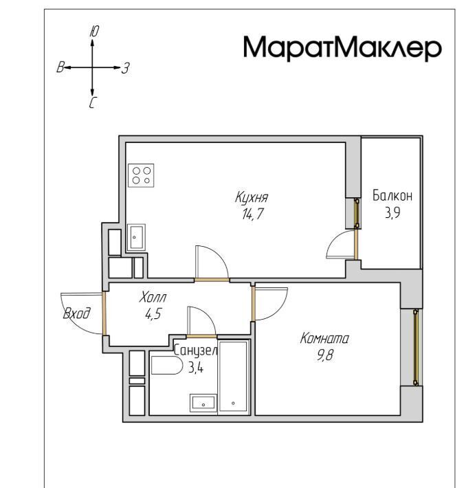 квартира г Санкт-Петербург метро Удельная ул Манчестерская 3к/2 фото 2