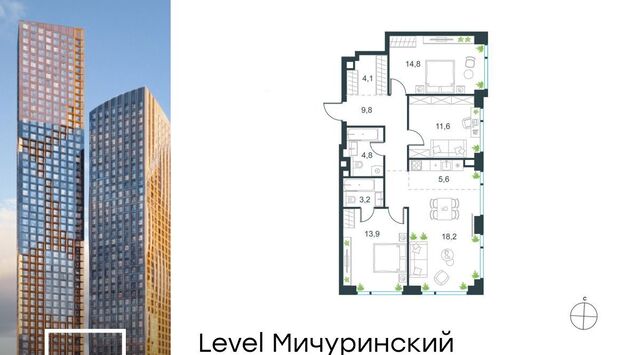 ЖК Левел Мичуринский к 4 фото