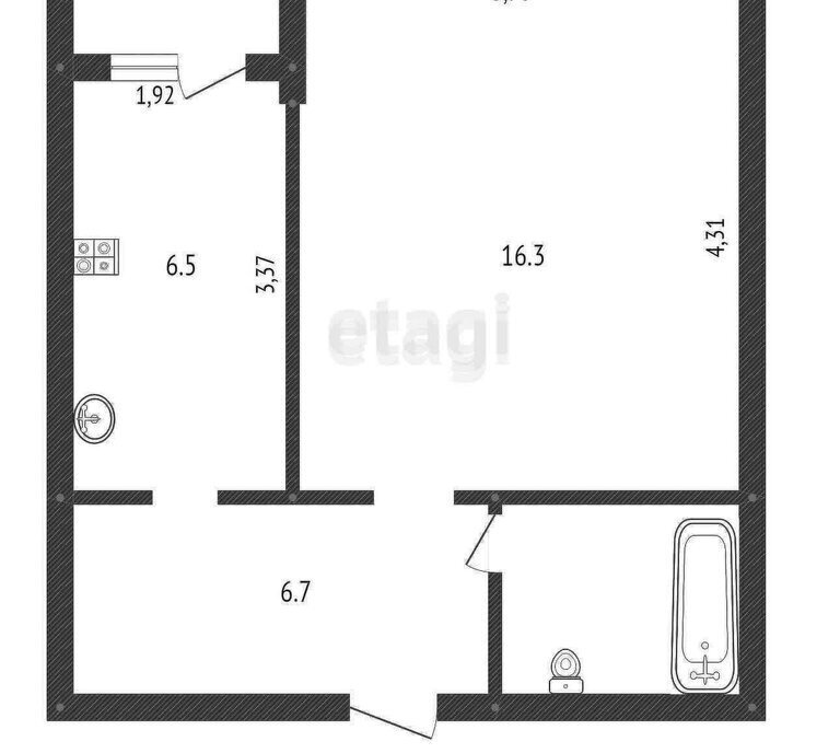 квартира г Салават б-р Юлаева 6 фото 14