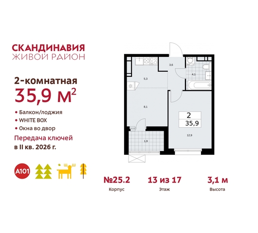 б-р Скандинавский 25/2 жилой район «Скандинавия» Сосенское, Бутово фото