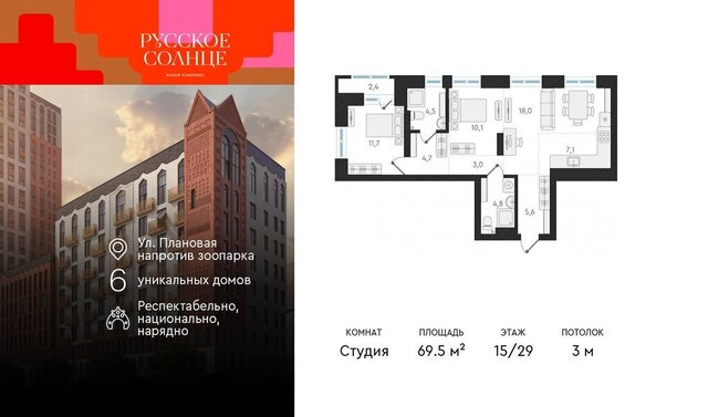 р-н Заельцовский Заельцовская ЖК «Русское солнце» 2 фото