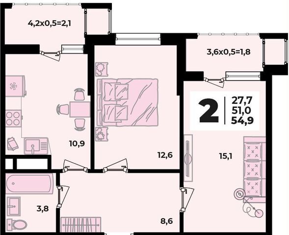 ул Бжедугская 2 блок-секция 2, Яблоновский, д. 47 фото