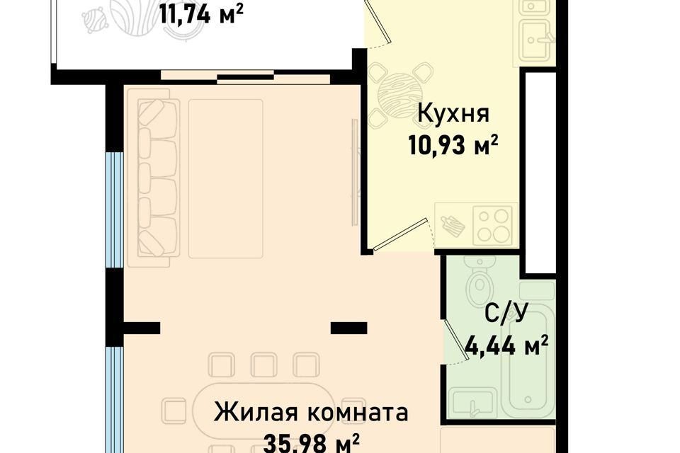 квартира р-н Черноморский посёлок городского типа Черноморское фото 1