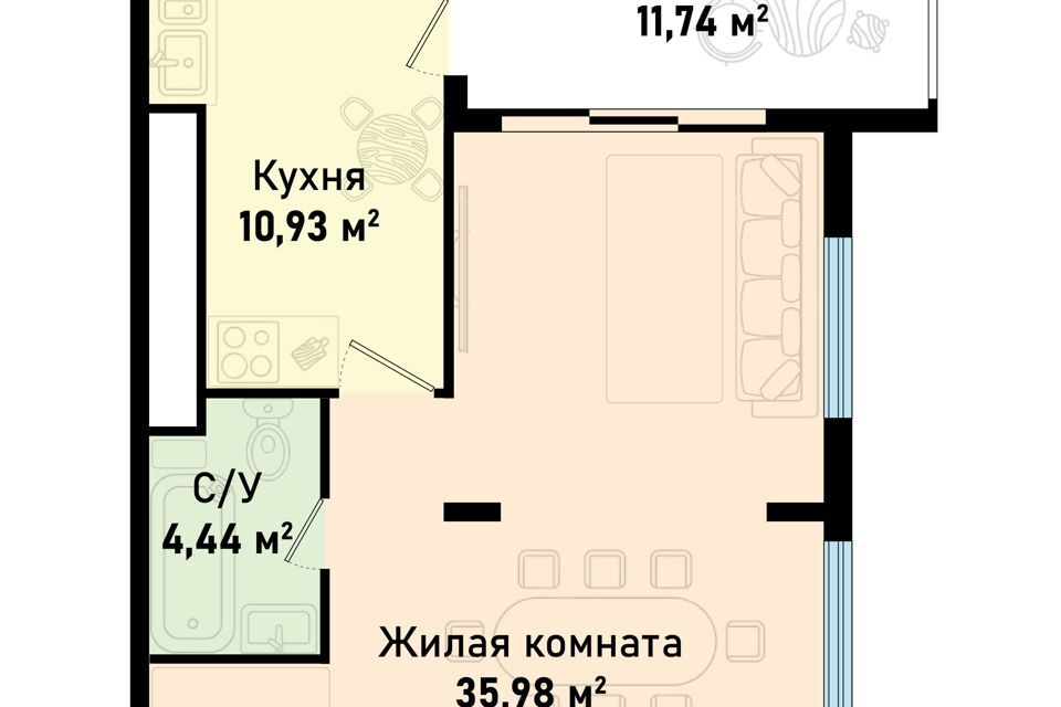 квартира р-н Черноморский посёлок городского типа Черноморское фото 1