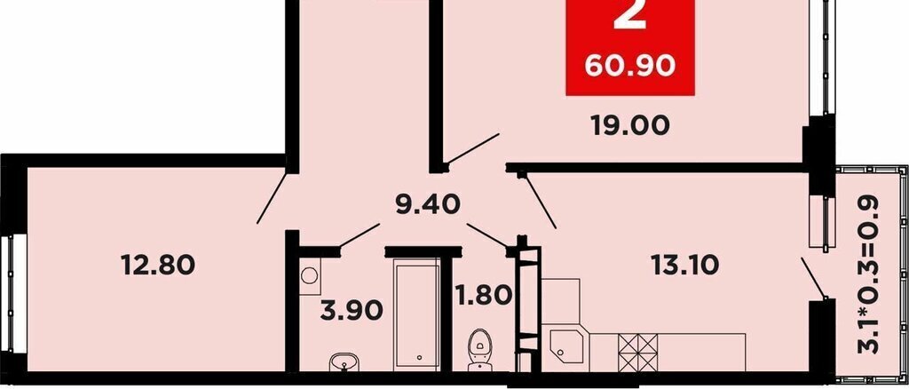 квартира г Краснодар р-н Прикубанский ул Конгрессная 17 фото 13