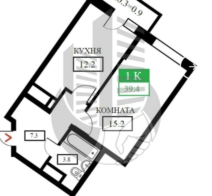 квартира г Краснодар р-н Прикубанский ул Домбайская 55к/5 фото 1