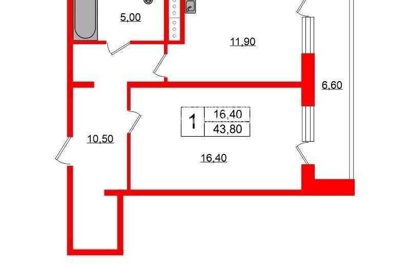 квартира г Санкт-Петербург метро Автово пр-кт Героев 24к/2 округ Южно-Приморский фото 15