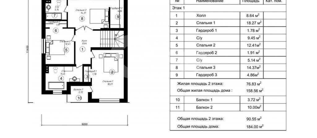 дом р-н Верхнеуслонский п Пятидворка ул Видная Яшьлек, Набережно-Морквашское сельское поселение, коттеджный посёлок Пятидворье фото 3