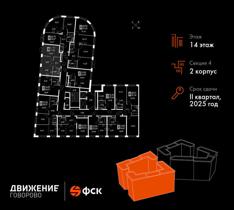 квартира г Щербинка квартал № 1 метро Говорово ЗАО район Солнцево № 3, жилой комплекс Движение. Говорово, к 2 фото 2