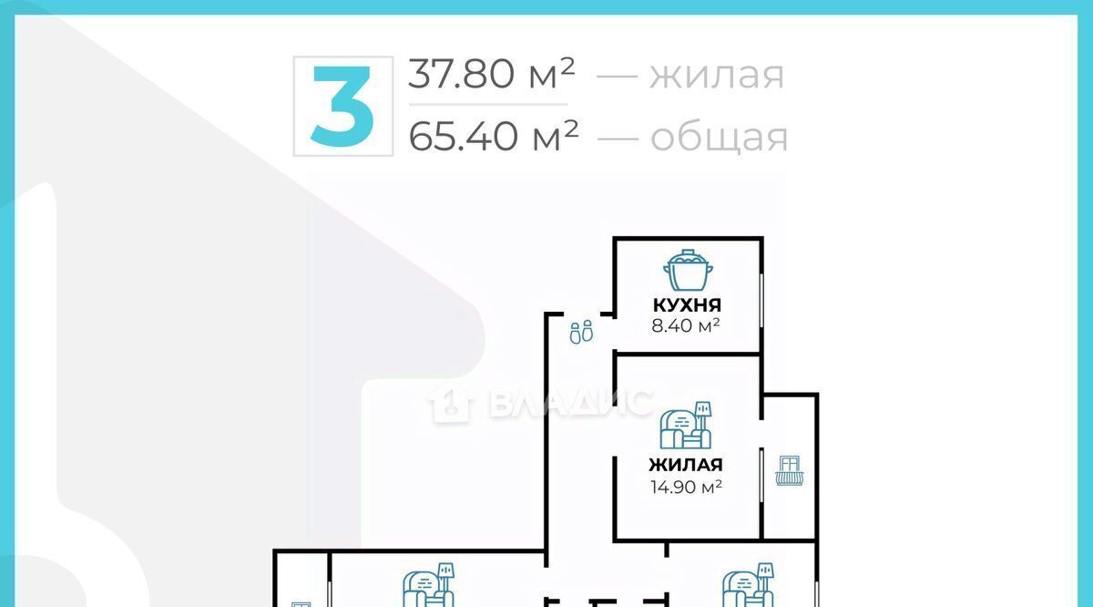 квартира г Волгоград р-н Краснооктябрьский ул им. маршала Еременко 68 фото 26