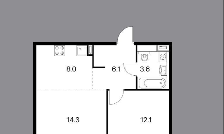 квартира г Москва метро Строгино № 100 кв-л, 1к 2 фото 1