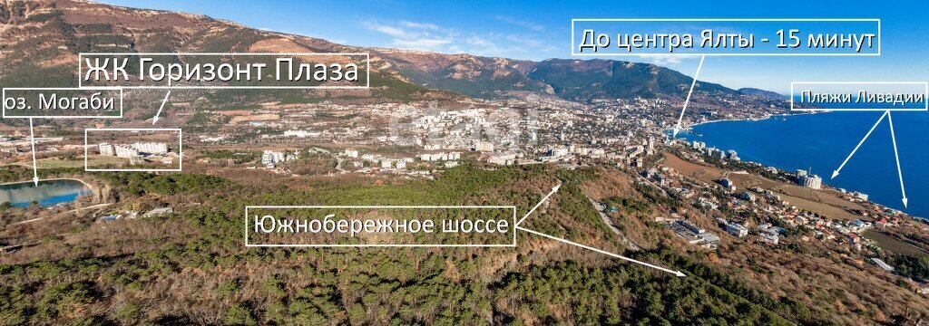 квартира г Ялта пгт Виноградное ш Бахчисарайское 14б ЖК Gorizont Plaza фото 14