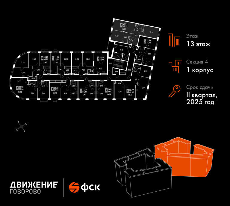 квартира г Щербинка квартал № 1 метро Говорово ЗАО район Солнцево № 3, жилой комплекс Движение. Говорово, к 1 фото 2